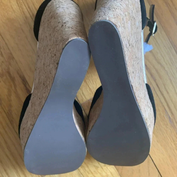 NWOB Boston Proper Faux Black Suede Espadrilles Size 8 - Picture 5 of 6